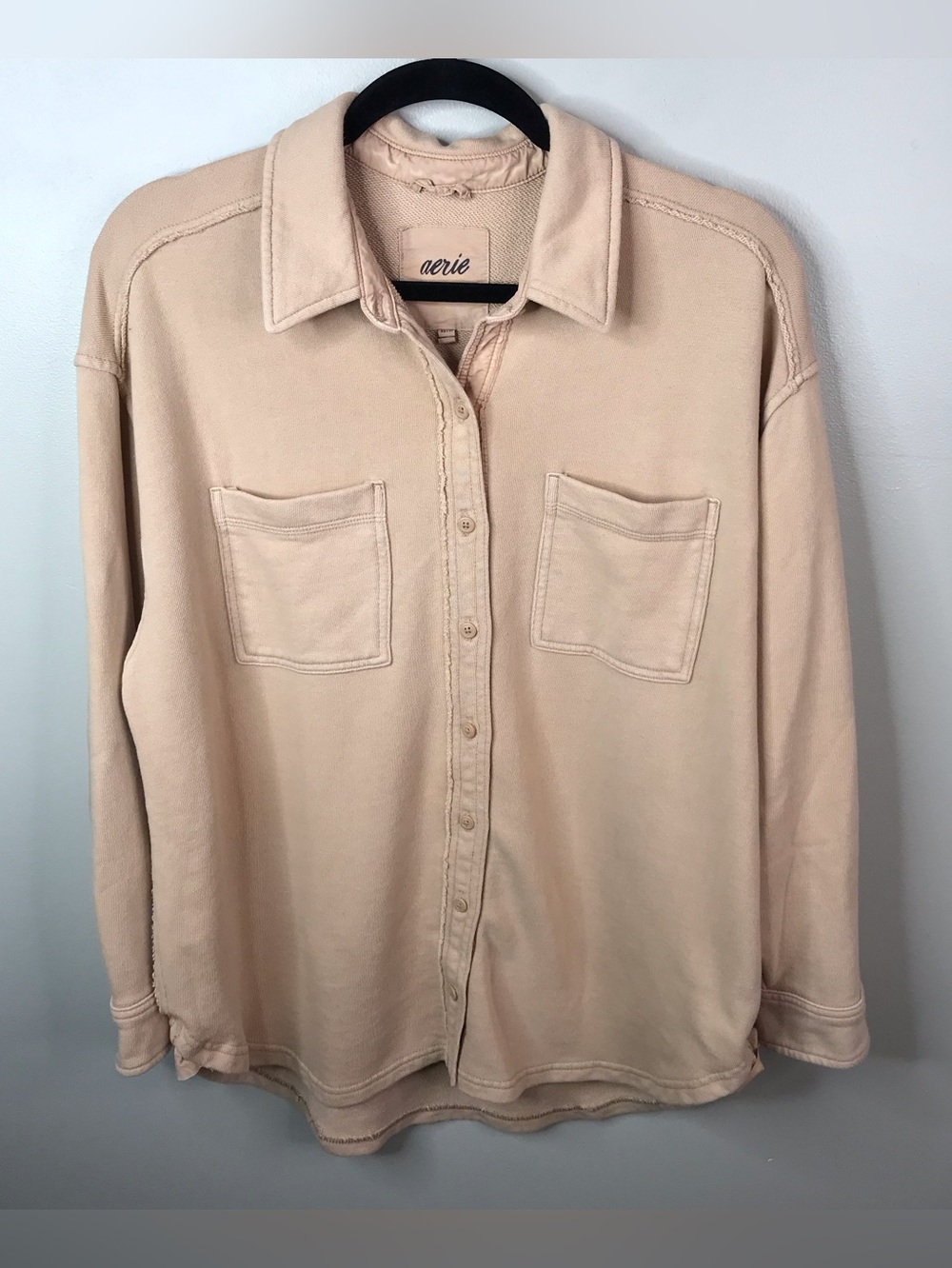 aerie Button-Down Oversized Shirt Sz XS